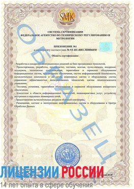 Образец сертификата соответствия (приложение) Новониколаевский Сертификат ISO 27001